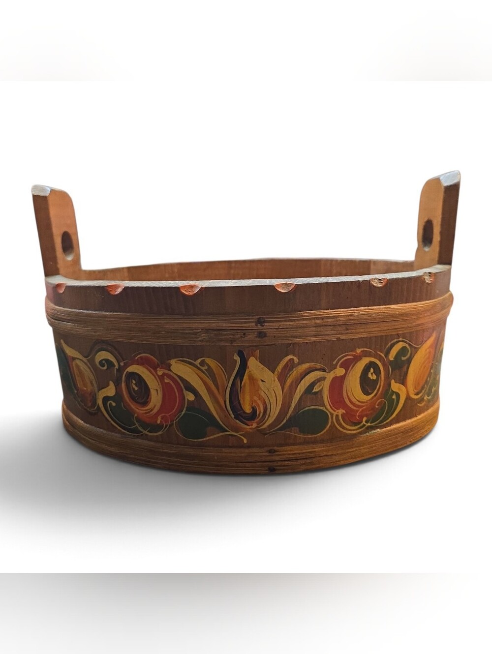 Wood Handpainted Planter
